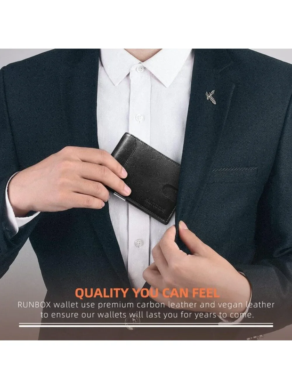 〽️Man Classic Leather Money Clip RFID Blocking Pocket Bifold Credit Card Wallet